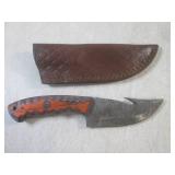 (FS) 8" Fixed Blade Damascus Knife ...