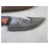 (FS) 8" Fixed Blade Damascus Knife ...