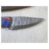 (FS) 8" Fixed Blade Damascus Knife ...