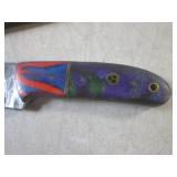 (FS) 8" Fixed Blade Damascus Knife ...