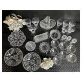 Assorted Crystal Glassware - Stemware, Bowls & Centerpiece
