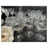 Assorted Crystal Glassware - Stemware, Bowls & Centerpiece