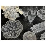 Assorted Crystal Glassware - Stemware, Bowls & Centerpiece