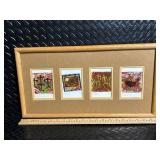 Four Danzantes Mini Prints from Sur Argentina in Wood Frame (2001)