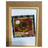 Four Danzantes Mini Prints from Sur Argentina in Wood Frame (2001)