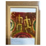 Four Danzantes Mini Prints from Sur Argentina in Wood Frame (2001)