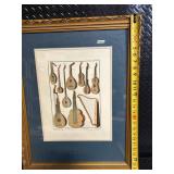 Framed Print Pair: Instruments De Musique Anciens Et Modernes & Architectural Panels