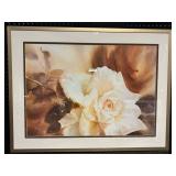 Framed Rose Still-Life Painting - Signed Floral Artwork