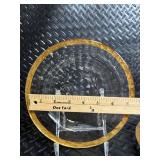 Clear Glass Cake Stand with Dome Lid - Gold Rim (Lot of 3)
