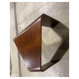 Mid-Century Modern Walnut Bent Wood Table Leg with Curved Edge