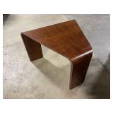 Mid-Century Modern Walnut Bent Wood Table Leg with Curved Edge