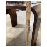Mid-Century Modern Walnut Bent Wood Table Leg with Curved Edge