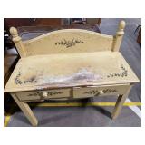 Vintage Painted Dresser with Floral Motif, 2-Drawer Chest
