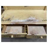 Vintage Painted Dresser with Floral Motif, 2-Drawer Chest