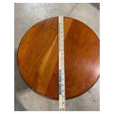 Round End Table with Two-Tier Pedestal Base