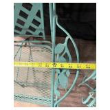 Vintage Metal Lattice Chairs with Floral Crest (Lot of 2)