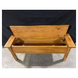 Wooden Piano Bench with Lift-Top Storage