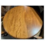 Round Dining Table with Upholstered Chairs Set