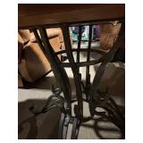 Round Dining Table with Upholstered Chairs Set