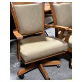 Round Dining Table with Upholstered Chairs Set