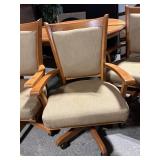 Round Dining Table with Upholstered Chairs Set