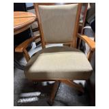 Round Dining Table with Upholstered Chairs Set