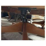 Round Dining Table with Upholstered Chairs Set