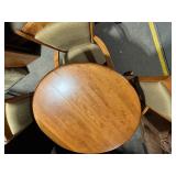 Round Dining Table with Upholstered Chairs Set