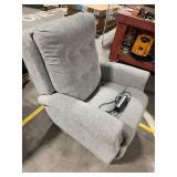 Electric Upholstered Recliner Chair with Attached Power Adapter