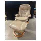 Palliser Leather Recliner Chair with Ottoman