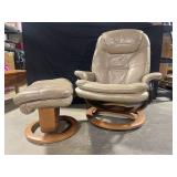 Palliser Leather Recliner Chair with Ottoman