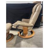 Palliser Leather Recliner Chair with Ottoman