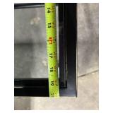 Rectangular Glass Top Coffee Table - Powder-Coated Metal Frame with Curved Legs