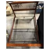 Solid Wood Bed Frame with Slatted Headboard and Footboard