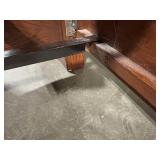 Solid Wood Bed Frame with Slatted Headboard and Footboard