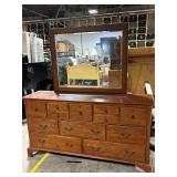 Morgan Ridge Dresser Mirror Birch/Bourbon Cherry Finish with Hutch