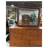 Morgan Ridge Dresser Mirror Birch/Bourbon Cherry Finish with Hutch