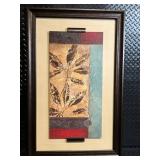 Framed Abstract Botanical Print - Multi-Color Block Design, Made in USA