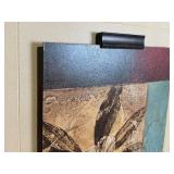 Framed Abstract Botanical Print - Multi-Color Block Design, Made in USA