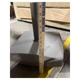 Industrial Metal Post Stand with Two Wing-Knob Clamps on Square Base