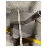 Industrial Metal Post Stand with Two Wing-Knob Clamps on Square Base
