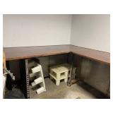 Workbench with Steel Frame and Wood Top - Assorted Stools & Shelving