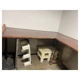 Workbench with Steel Frame and Wood Top - Assorted Stools & Shelving