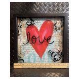 Love Themed Wall Art Frames (3) - Heart Print, Baby Boy, and Love You More