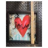 Love Themed Wall Art Frames (3) - Heart Print, Baby Boy, and Love You More
