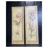 Peony & Orchid Botanical Prints - Vertical Framed Wall Art