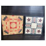 Patriotic Wood Wall Art Panels - Stars & Stripes Motifs (Set of 2)