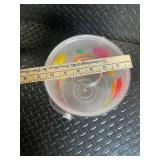 Floral Plastic Tumbler with Lid & Matching Floral Bowl (Lot of 2)