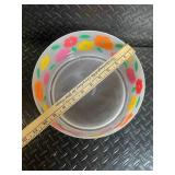 Floral Plastic Tumbler with Lid & Matching Floral Bowl (Lot of 2)