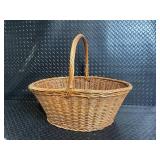 Two Nesting Wicker Baskets - Handwoven Oval Storage Bins